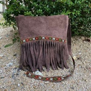 Fringe Country leather cross bag